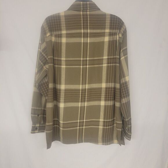Ralph Lauren Large Flannel Jacket Full Zip Plaid Brown Men  Shirt Jacket - Picture 3 of 7